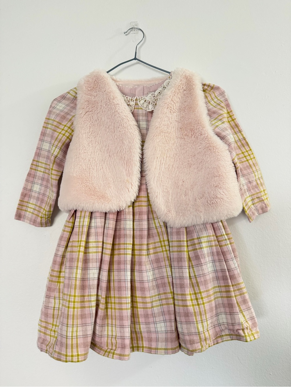 4T Pink Plaid Dress